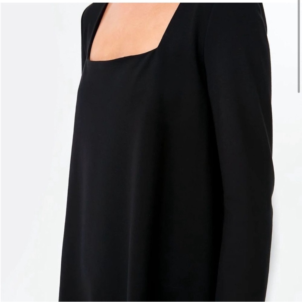 Tuckernuck Black Square Neck Long Sleeve Shift Dress (XS) - Picture 2 of 7